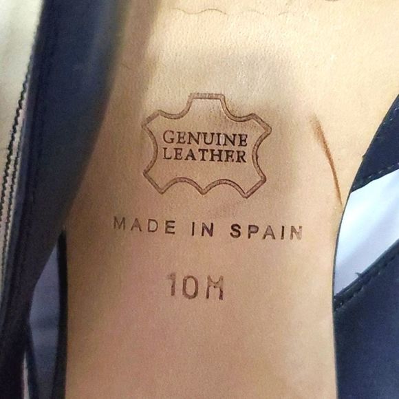 Talbots Leather Black Open-toe Classic Career Modest Heels - Picture 10 of 10